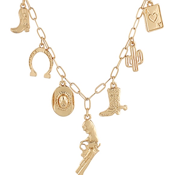 Western Style Multi Charm Y Necklace - Picture 3 of 3